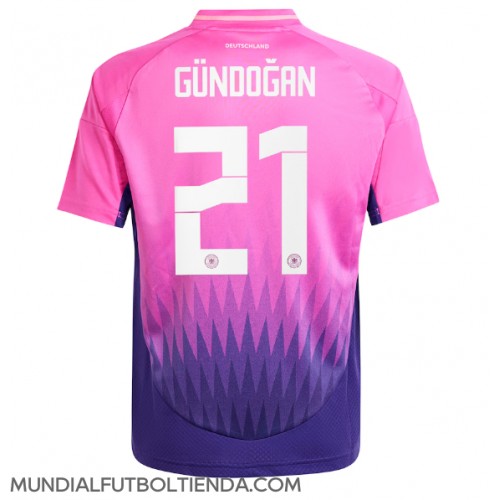 Camiseta Alemania Ilkay Gundogan #21 Segunda Equipación Replica Eurocopa 2024 mangas cortas